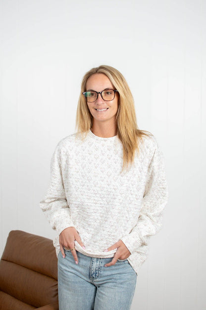 Oversized Quilted Chicken Sweater