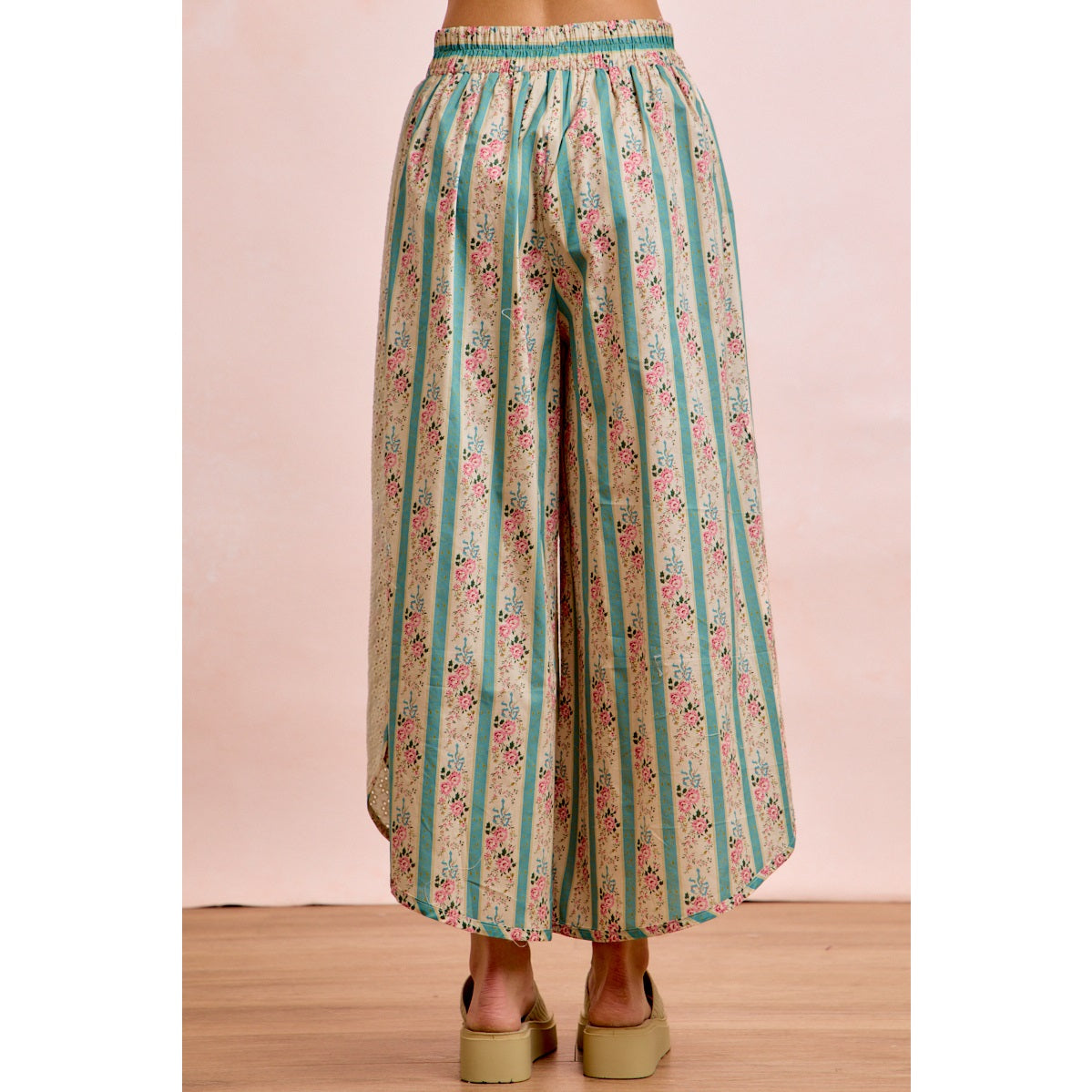 Floral Eyelet Vintage Pants