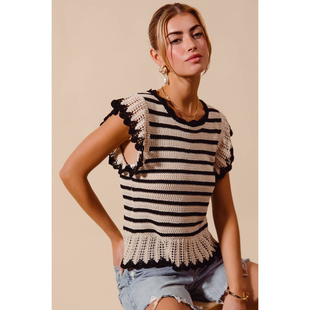 Soft Spoken Stripe Top