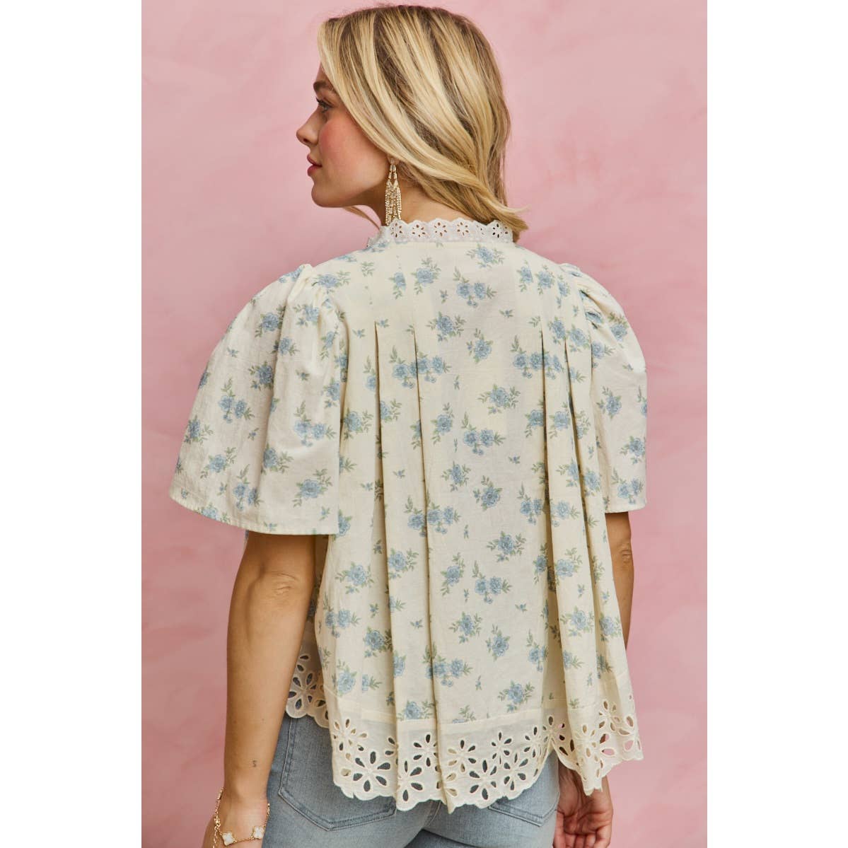 Cottage Babe Eyelet Trim Top