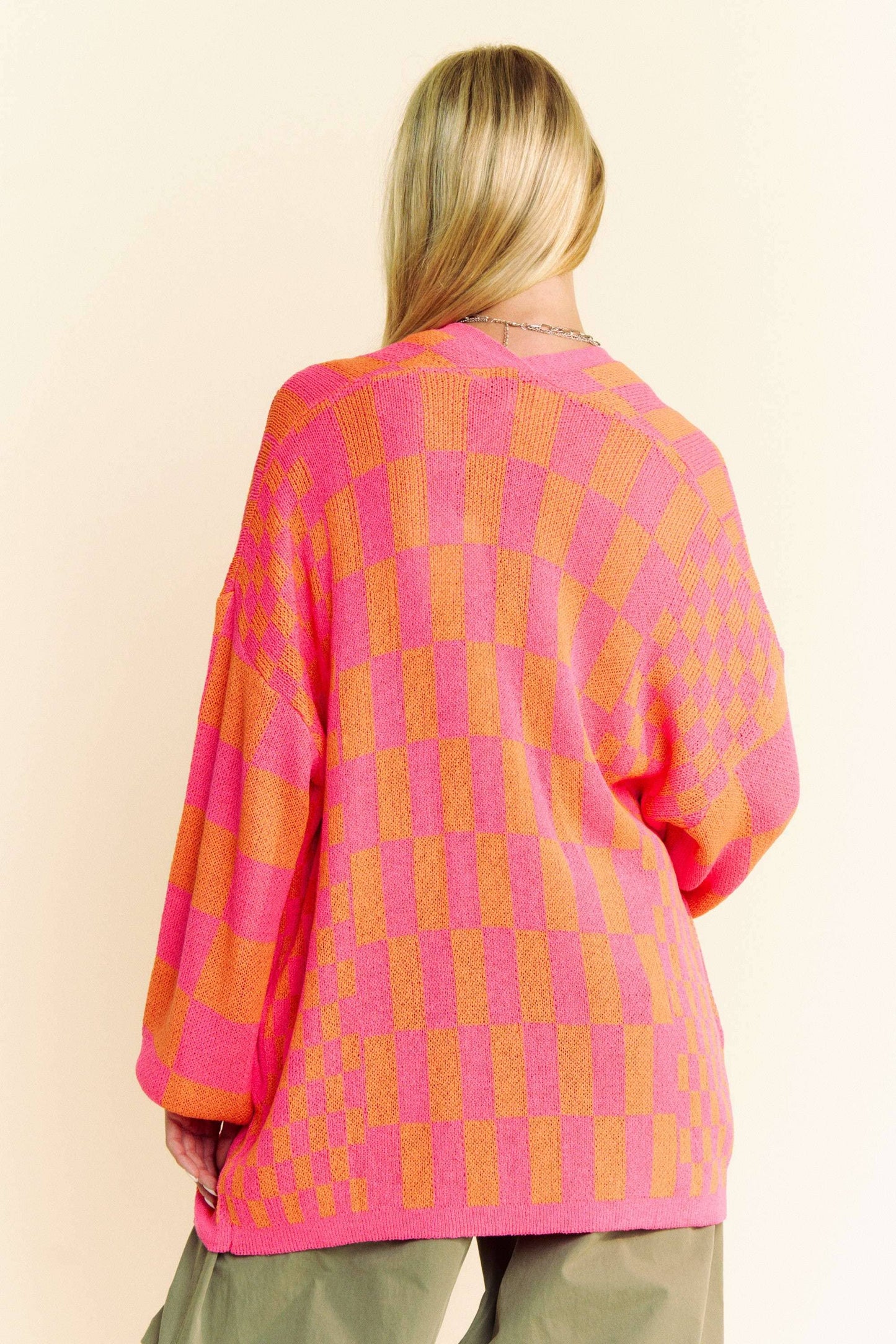 Candy Checkered Cardigan