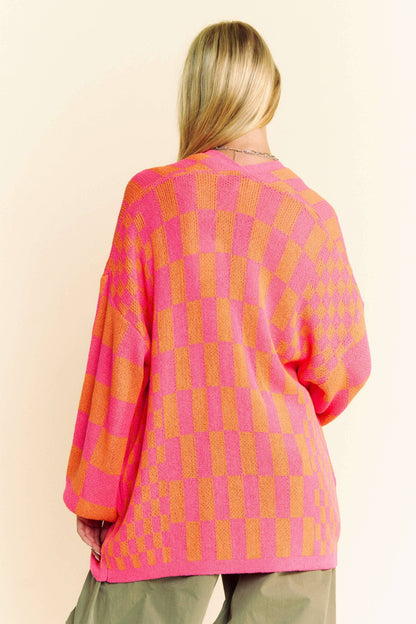 Candy Checkered Cardigan