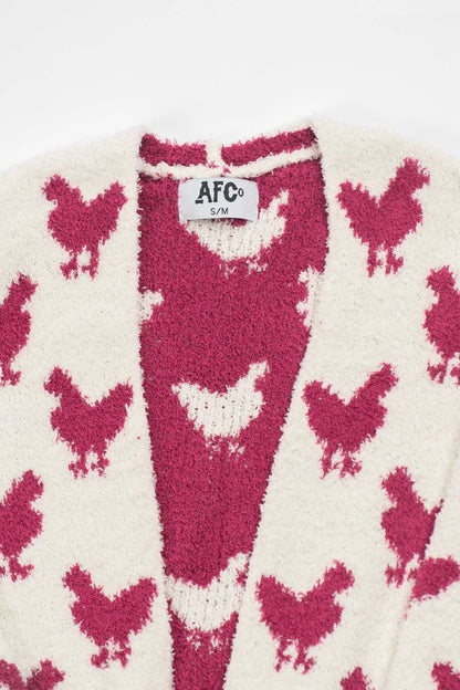 Pink Chicken Cloud Cardigan- Reversible