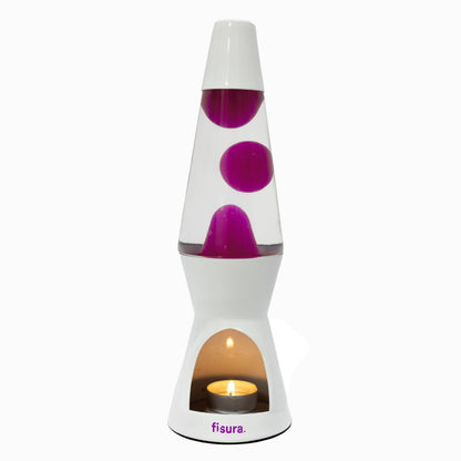White and Pink Lava Lamp Candle