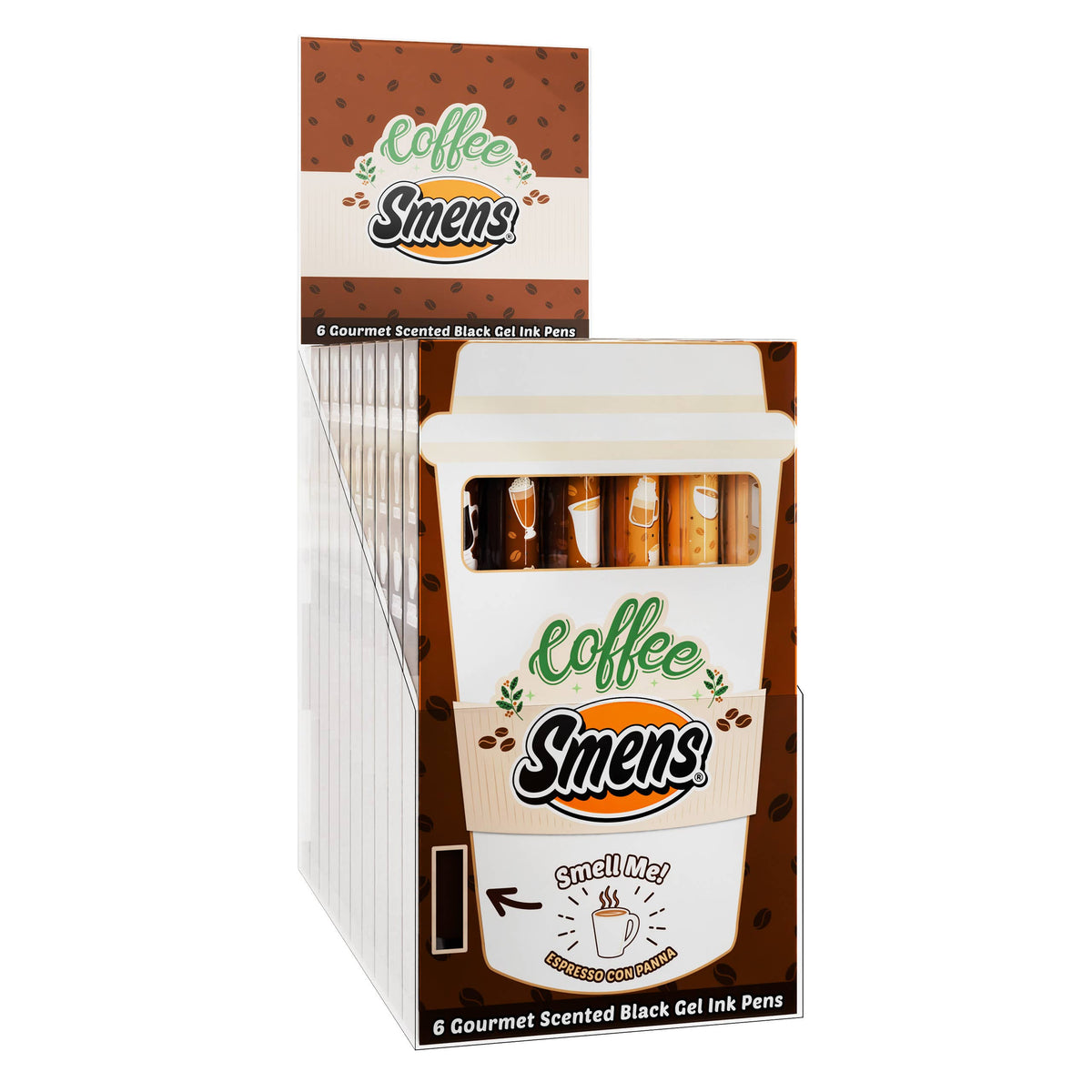 Smens: Coffee Scented Pens - 6 pack