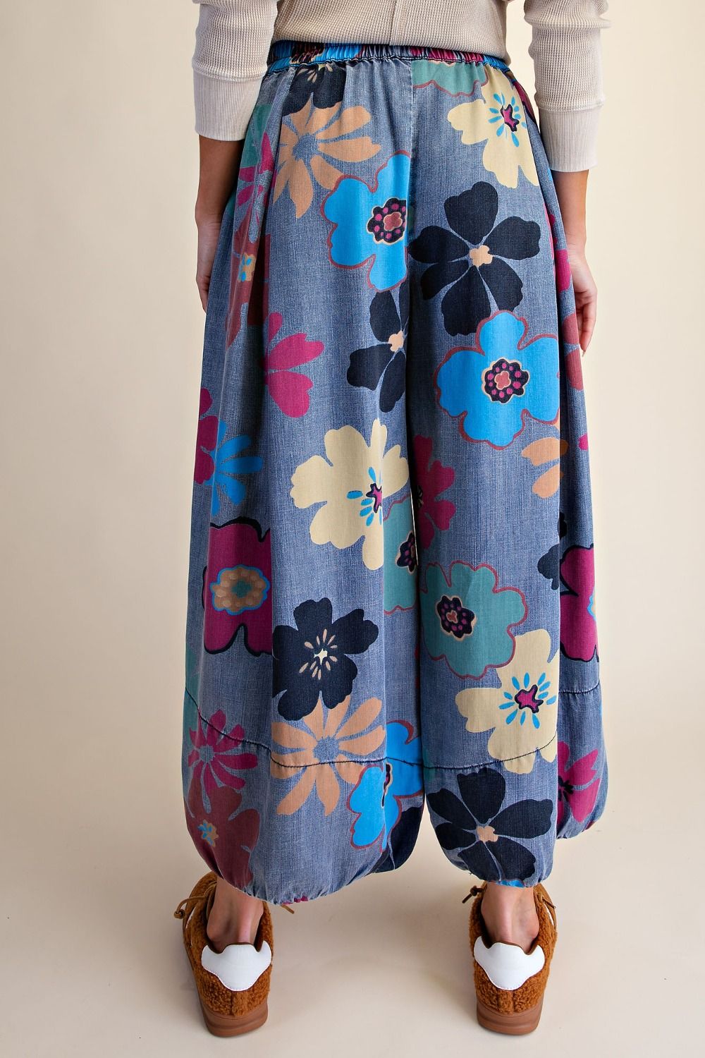 Blooming Denim Pants