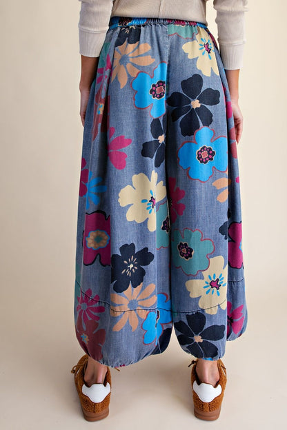 Blooming Denim Pants
