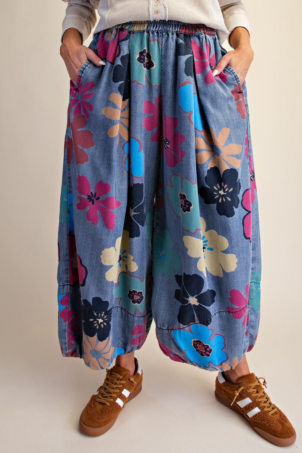 Blooming Denim Pants