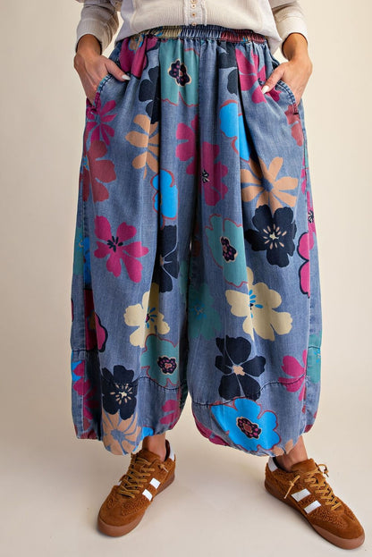 Blooming Denim Pants