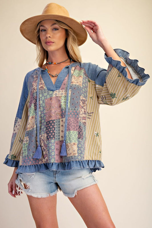 Patchy Paradise Top