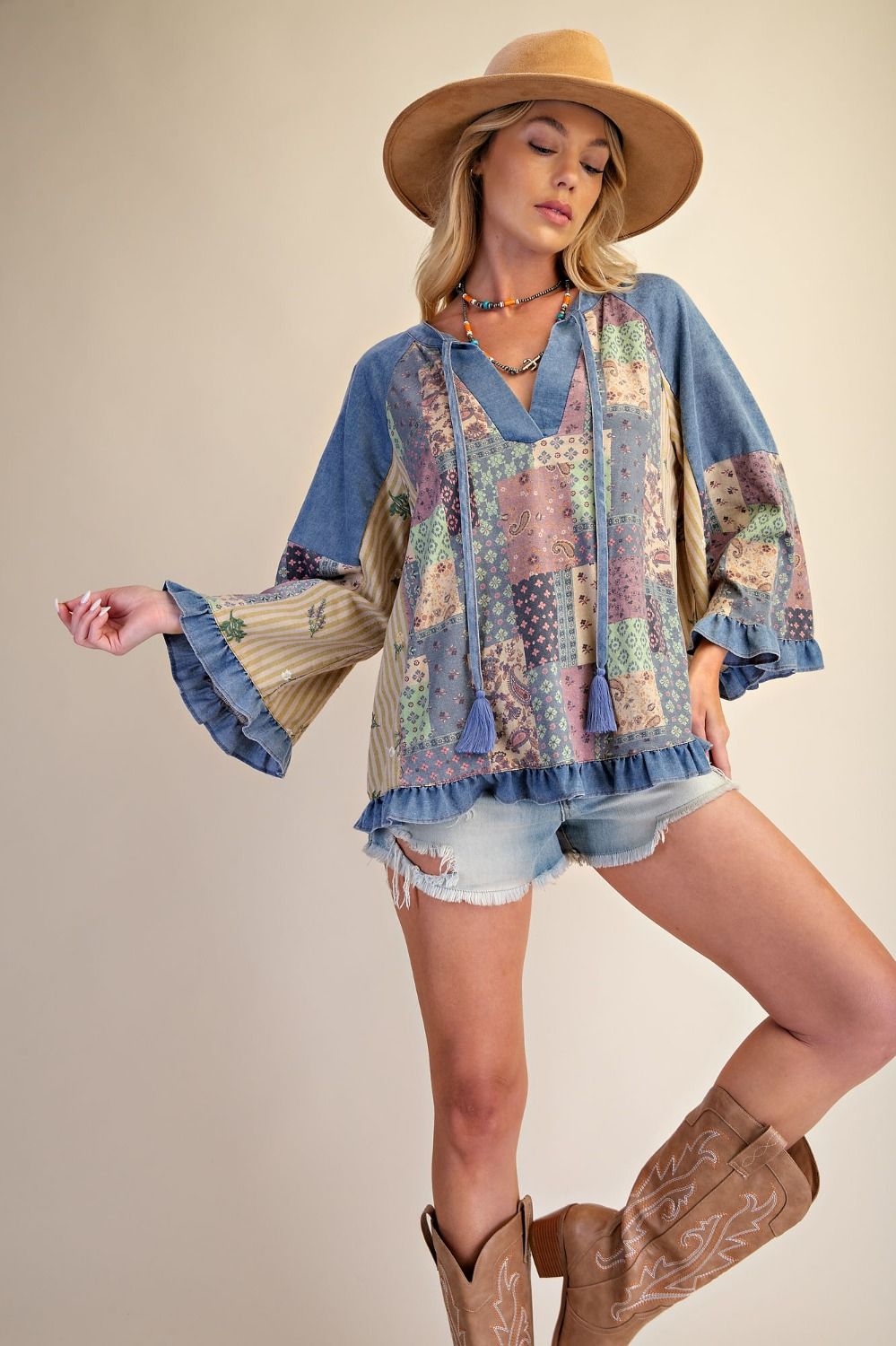 Patchy Paradise Top