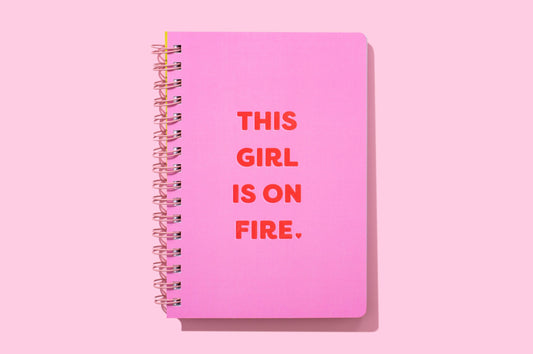Spiral Notebook - "This Girl is on Fire" - 200 Pages