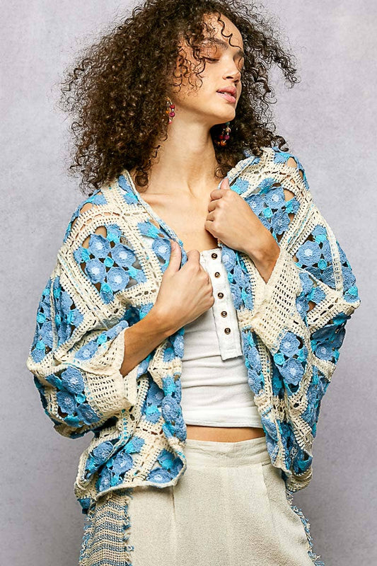 Blooming in Blueberry Cardigan