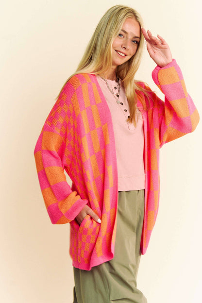 Candy Checkered Cardigan