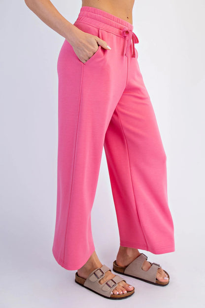 Modal Scuba Cropped Wide Pant (3 Colors)