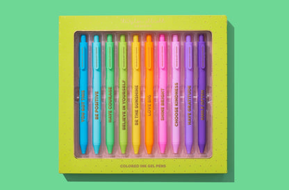 Gel Pen Set - Motivational - Asst Colors - 10 Piece Set