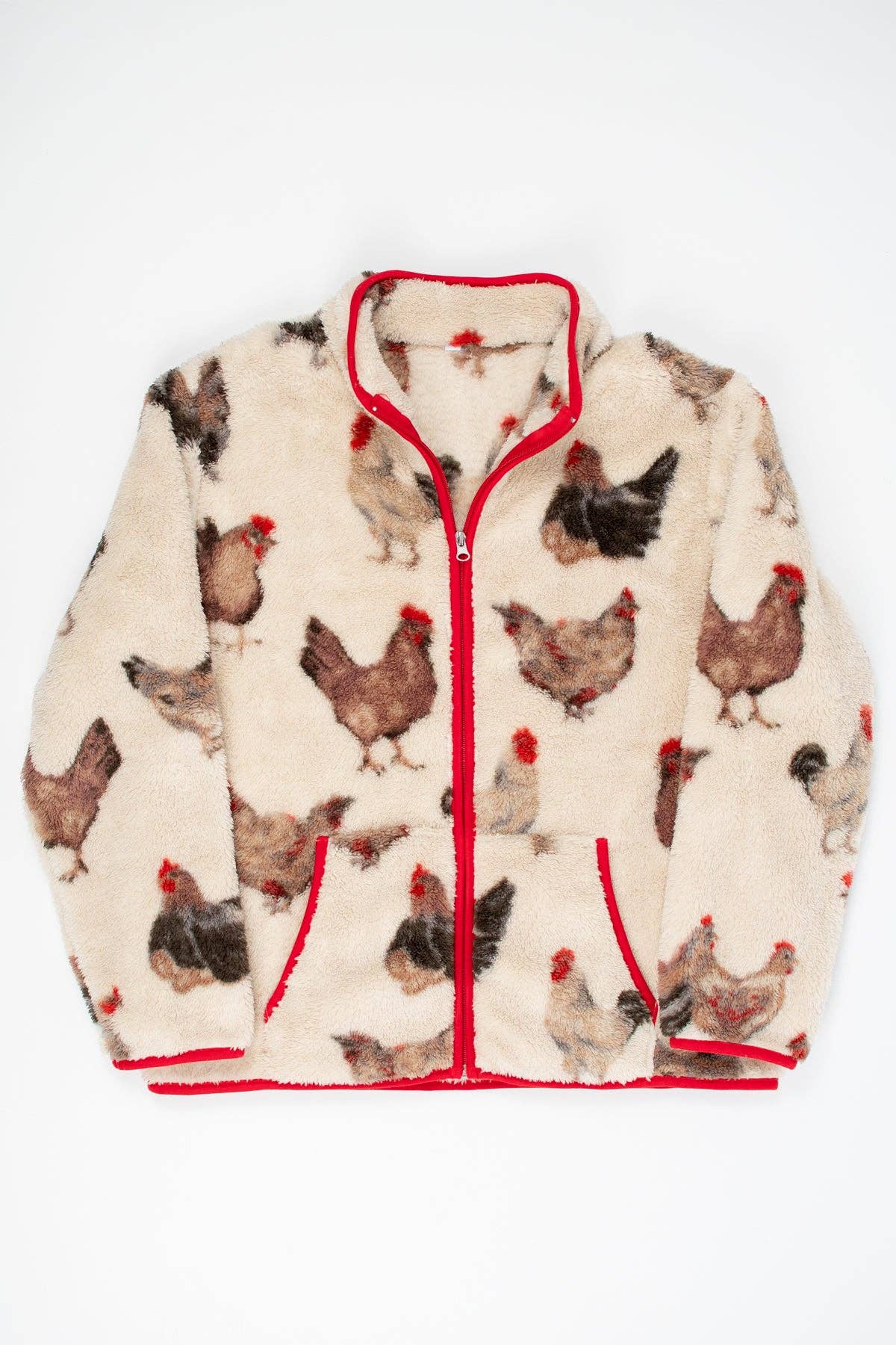 Chicken Sherpa Adult Full Zip Jacket