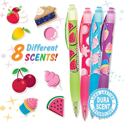 Smens: Glitter Gels - Scented Colored Gel Ink Pens - 8 Pack