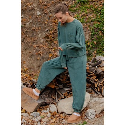 Mineral Washed Balloon Jogger Set