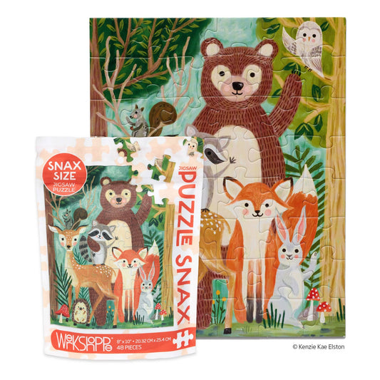 Woodland Cuties 48 Piece Kids Puzzle Snax Birthday Favor