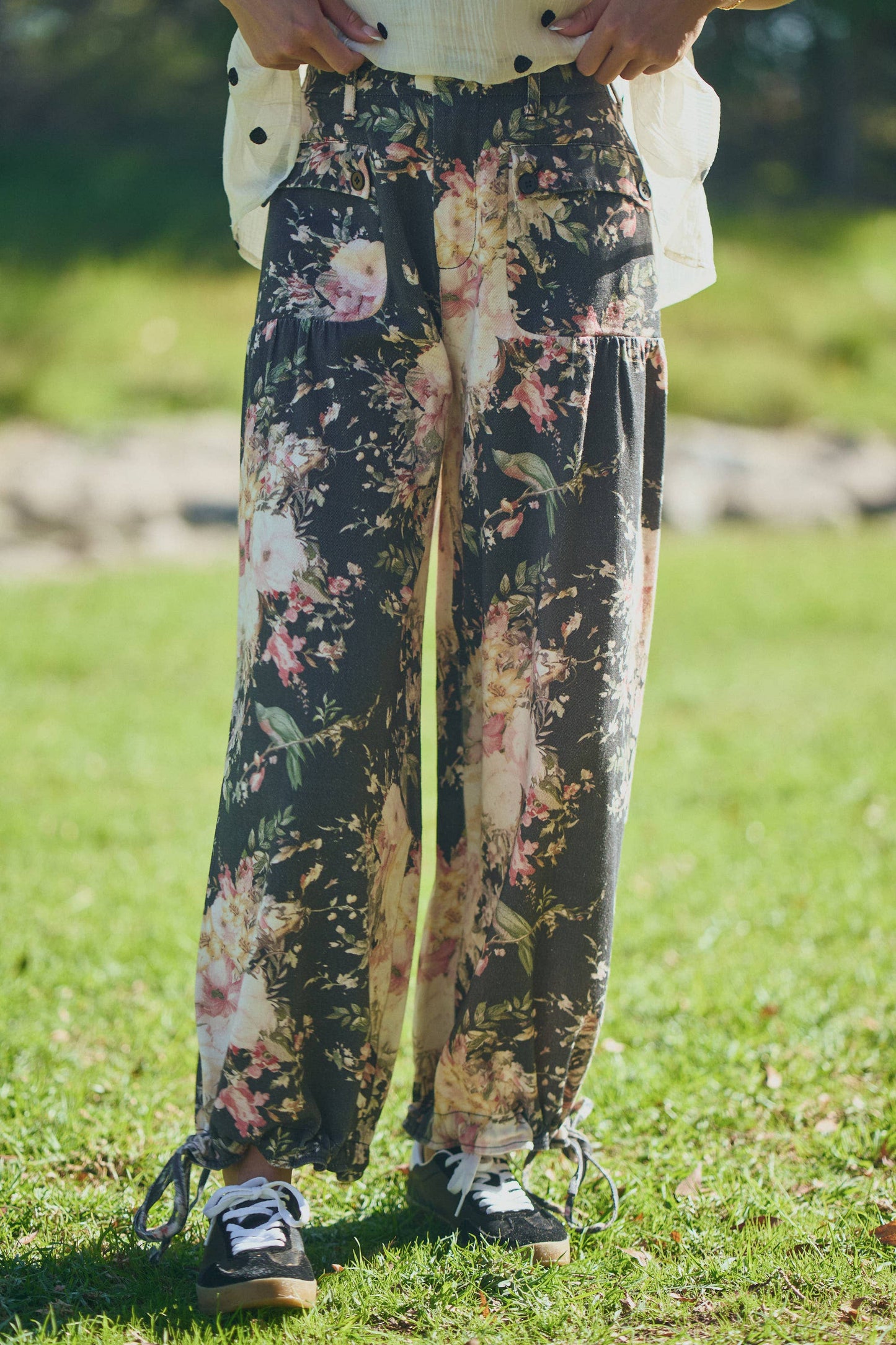 Woodland Blossom Printed Denim Jeans